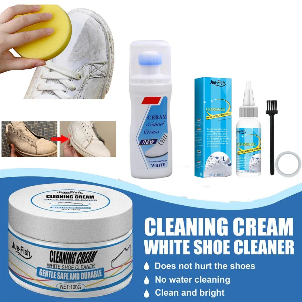 Crème pour nettoyer et blanchir les chaussures