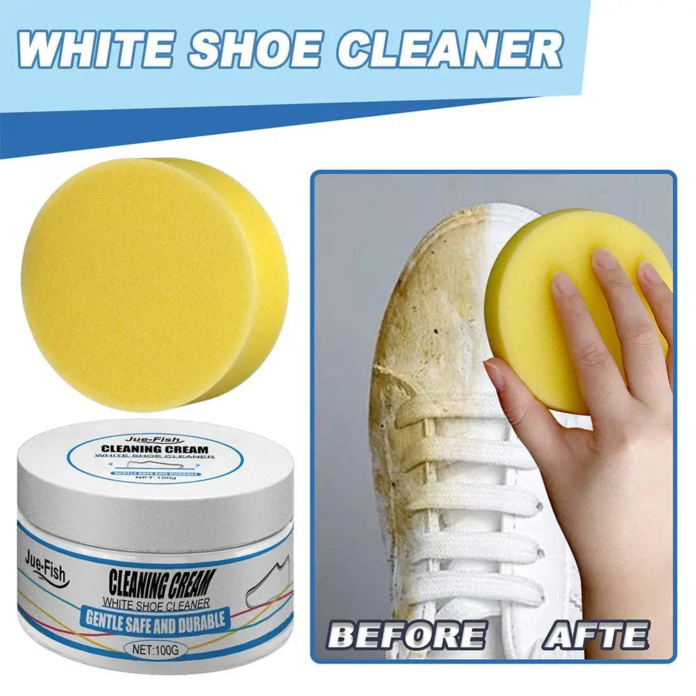 Crème pour nettoyer et blanchir les chaussures